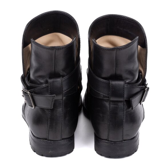 Manolo Blahnik Sulgamba Black Leather Strap Ankle Boot - size 6 - Picture 4 of 13